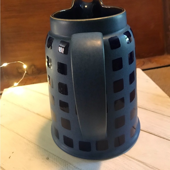 Vintage Denby “Reflex” Vintage Blue Square Design Stoneware Pitcher.  32 oz. - Picture 2 of 4
